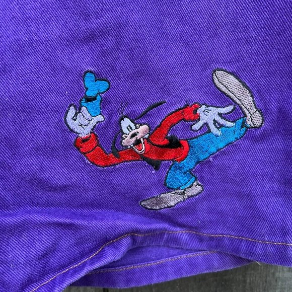 Vintage Disney Goofy Purple Denim Shorts - Picture 2 of 4